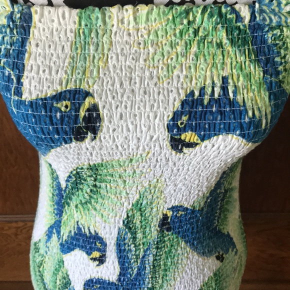 Farm Rio Araras Mini Dress Tropical Birds Stretchy NWT - Picture 7 of 13